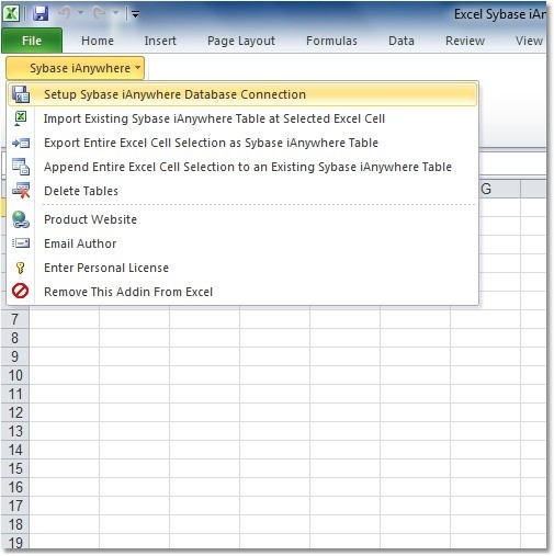 Excel Sybase iAnywhere Import, Export & Convert Software 7.0