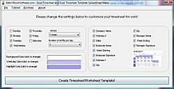Excel Timesheet and Excel Timesheet Template Spreadsheet Maker 9.0