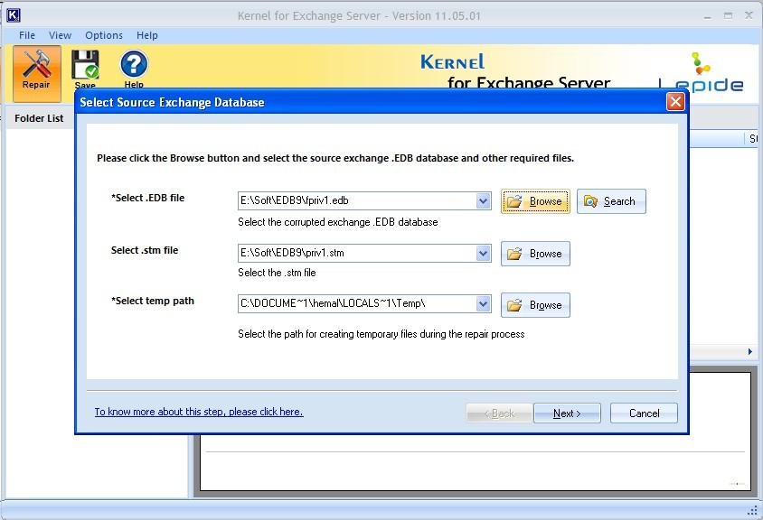 Exchange 2007 Mailbox Recovery 11.05.01