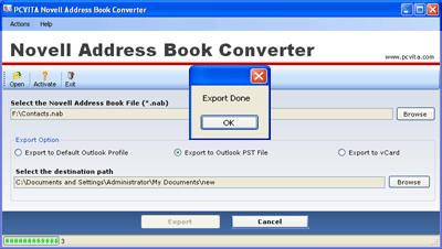 Export Groupwise address book to Outlook 2.0
