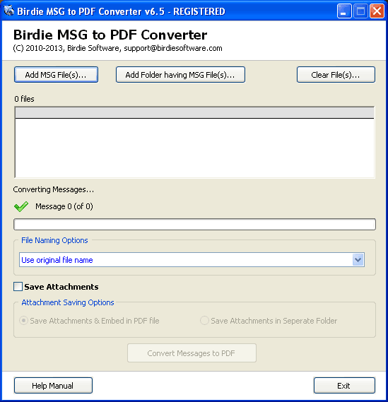 Export MSG to PDF 6.7