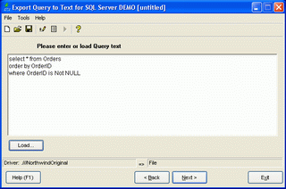 Export Query to Text tool for Oracle Server 1.06.42