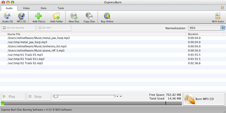 Express Burn Free Mac DVD Burning 4.64