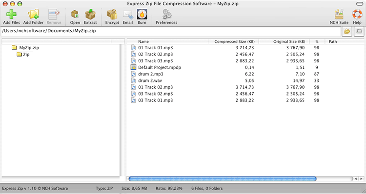 Express Zip Mac Compression Software 2.30