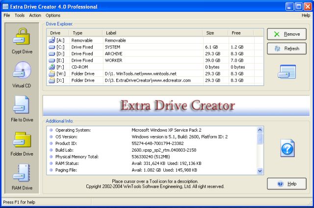 Extra Drive Creator Professional 6.6