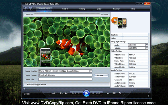 Extra DVD to iPhone Ripper 8.2