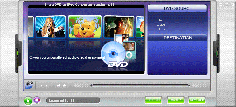 Extra DVD to iPod Converter 8.23