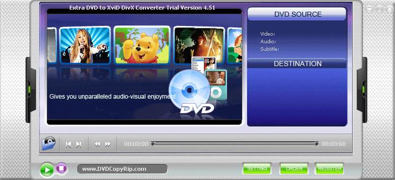 Extra DVD to XviD DivX Converter 8.22