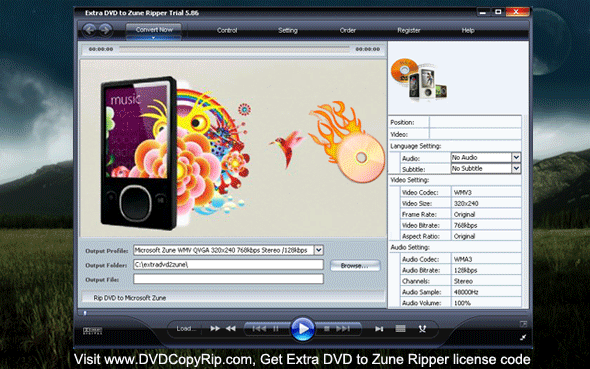 Extra DVD to Zune Ripper 8.23
