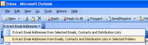 Extract Email Addresses from Outlook 4.0.1
