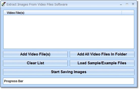 Extract Images From Video Files Software 7.0