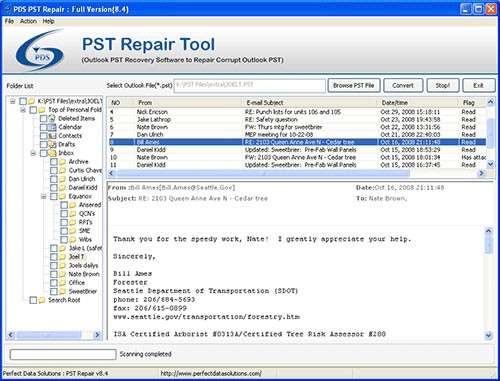Extract PST Emails Free 8.4