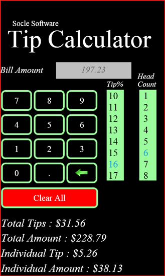 EZ Tip Calculator 1.0.0.0