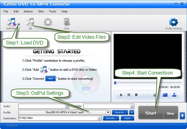 Eztoo DVD To MP4 Converter 1.00.02