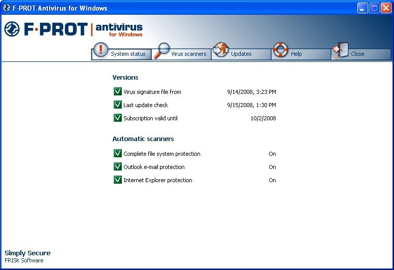 F-PROT Antivirus for Windows 6.0.9.1