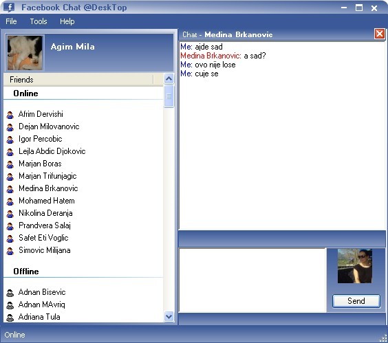 Facebook Chat DeskTop 1.0