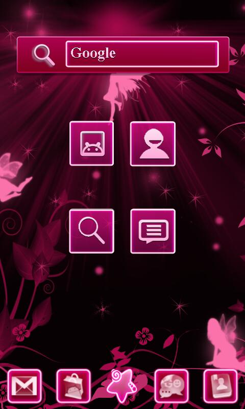 Fairy Pink Go Widget Theme 1.0