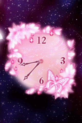 Fantasy Clock★Pink Butterfly 1.0