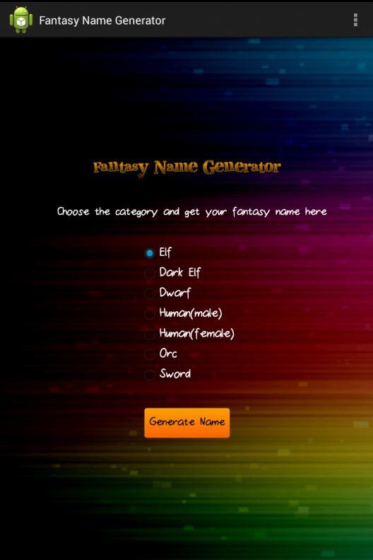 Fantasy Name Generator D&D Aid 1.0