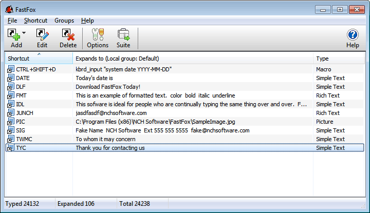FastFox Business Typing Expander 2.32