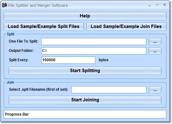 File Splitter and Merger Software 7.0