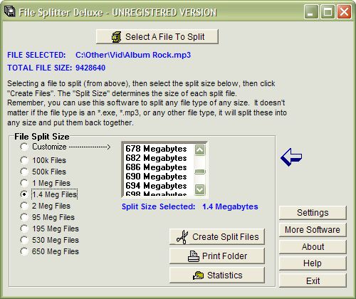 File Splitter Deluxe 3.32b
