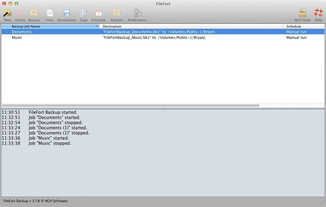 FileFort Free Mac Backup Software 3.21