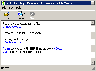 FileMaker Key 7.9