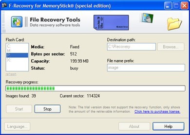 FileRecovery for MemoryStick 1.2