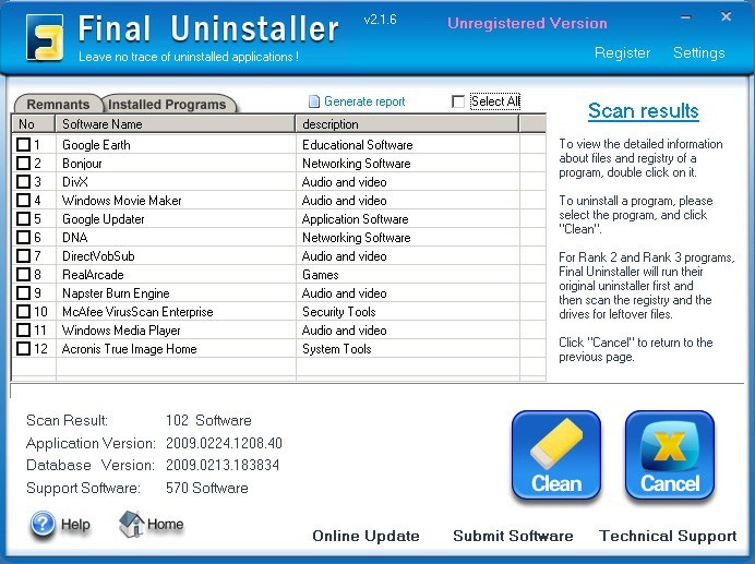 Final Windows Uninstaller 2011.061