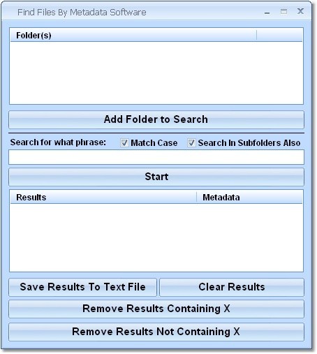 Find Files By Metadata Software 7.0