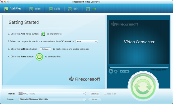 Firecoresoft Mac Video Converter 1.0.1