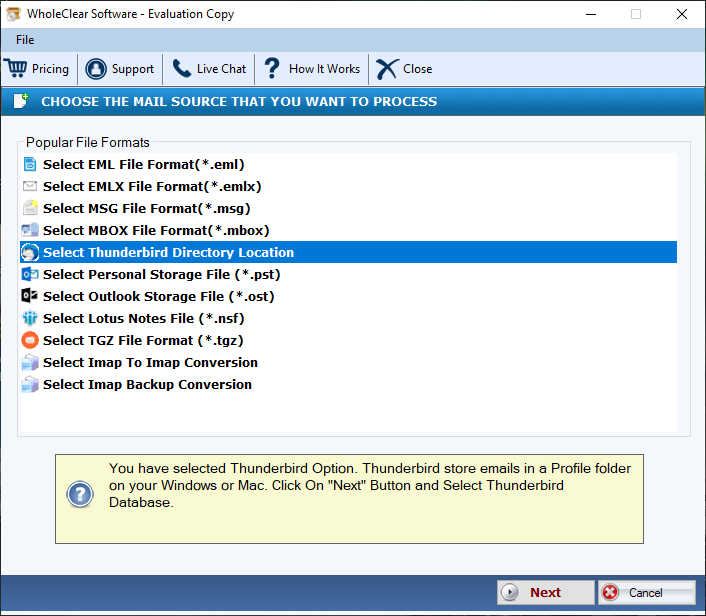 FixVare Thunderbird to HTML Converter 2.0