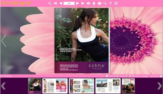 Flash Flip Album with Pink Flower Theme 1.0