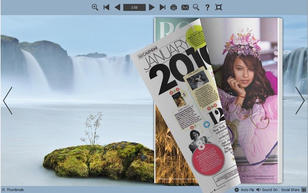 Flash Magazine Themes for Waterfall Style 1.0