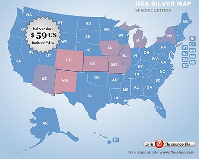 Flash Map USA Silver Special Edition (include FLA) 1.0
