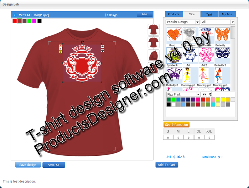 Flash TShirt Design Software 4.0