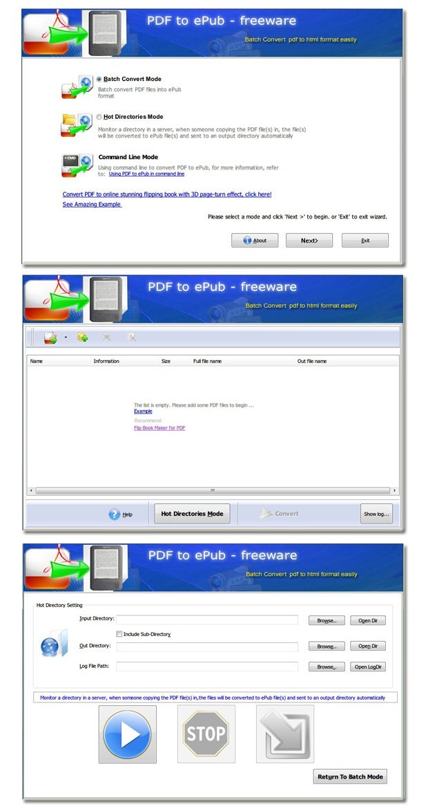 Flip Creator Free PDF to ePub 2.5