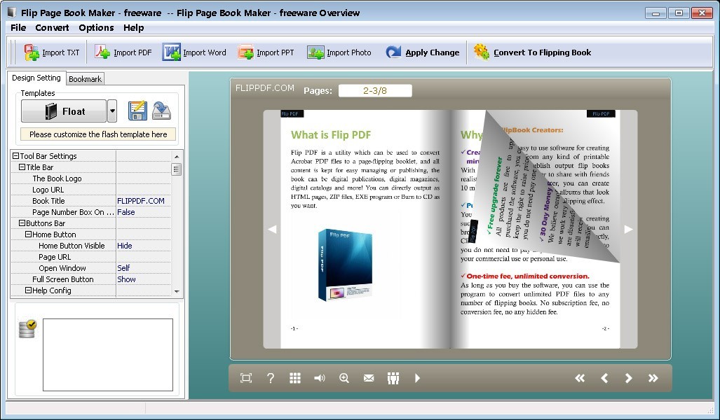 Flip Page Book Maker - freeware 2.6