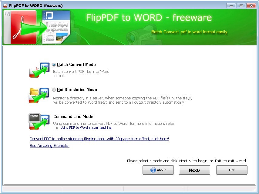 Flip PDF to Word - Freeware 2.7