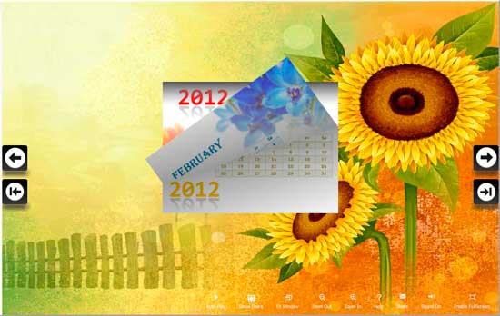 FlipBook Creator Themes Pack Calendar- Sunflower 1.0