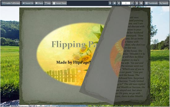 FlipBook Themes SingleSlide: River 1.0