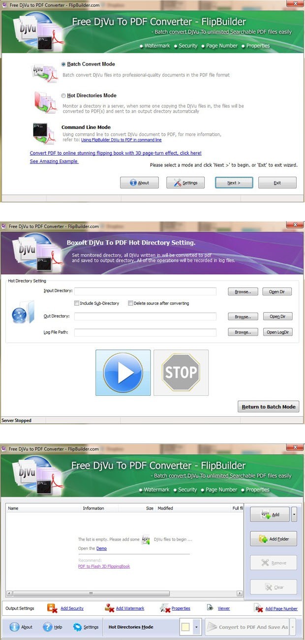 FlipBuilder DjVu to PDF (Freeware) 1.0.0
