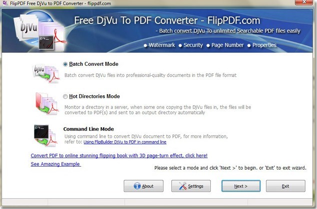 FlipPDF Free DJVU to PDF Converter 1.0