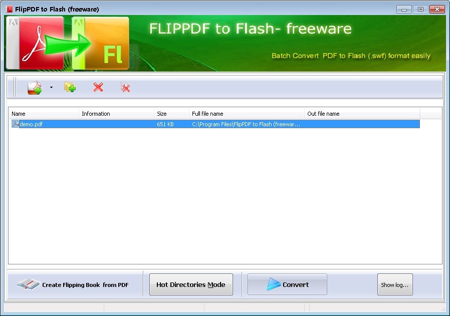 FlipPDF to Flash - Freeware 2.7