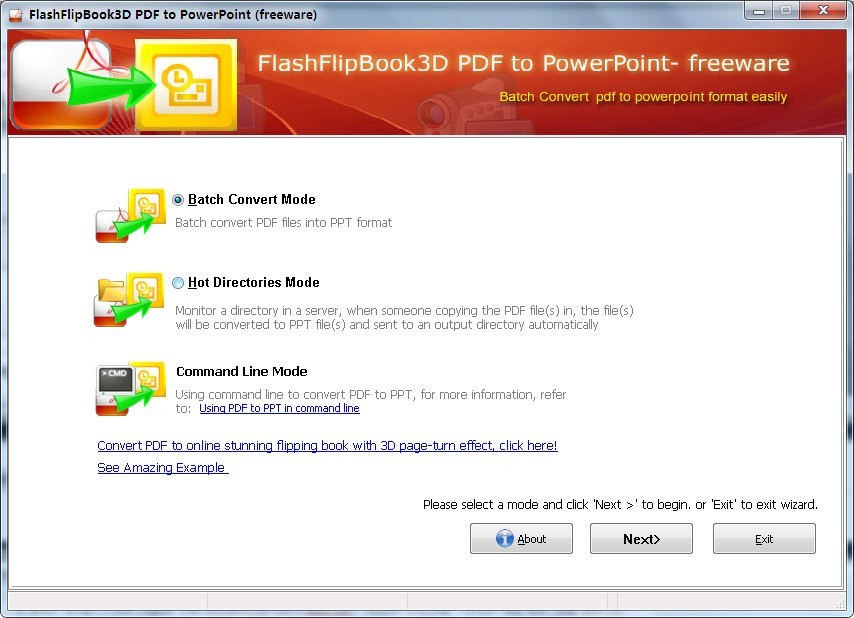 FlippingBook3D PDF to PowerPoint Converter (Freeware) 2.5