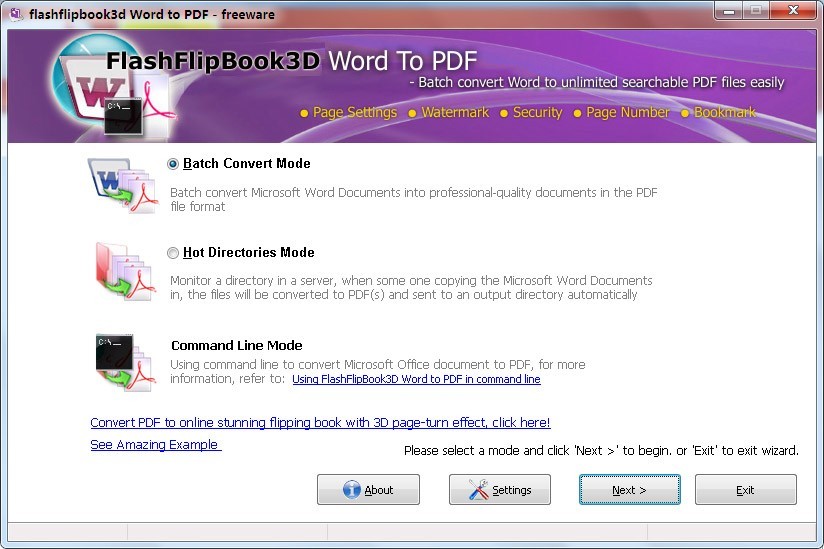 FlippingBook3D Word to PDF Conveter 2.5