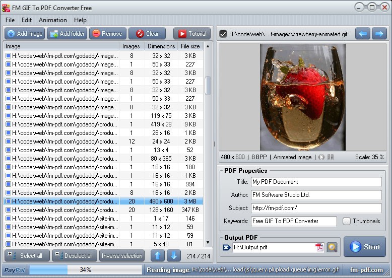 FM GIF To PDF Converter Free 2.1