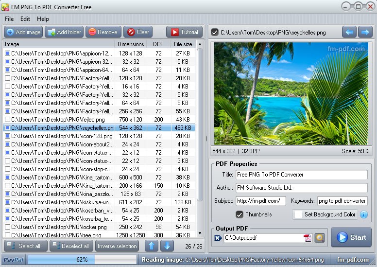 FM PNG To PDF Converter Free 1.0