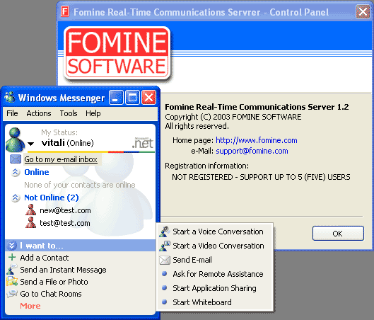 Fomine Real-Time Communications Server 1.2
